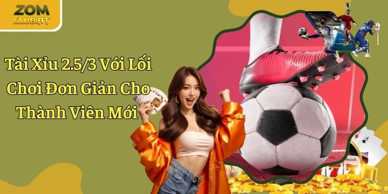 Tài Xỉu 2.5/3 Với Lối Chơi Đơn Giản Cho Thành Viên Mới